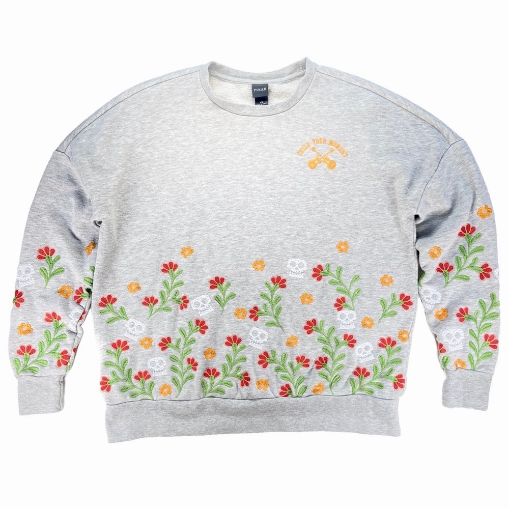 Pixar Shirt Women’s Size XS Disney Coco Movie Embroidered Sweatshirt Unisex